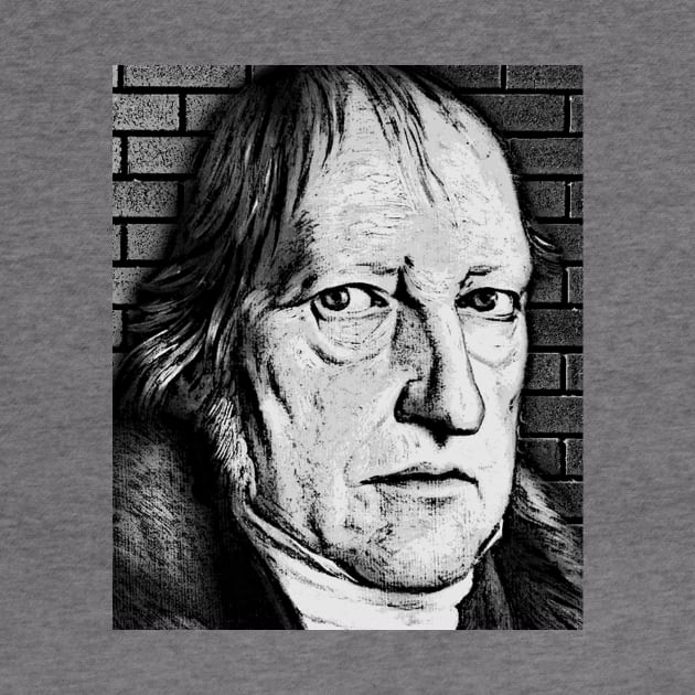 Georg Wilhelm Friedrich Hegel Black And White Portrait | Georg Wilhelm Friedrich Hegel Artwork 2 by JustLit